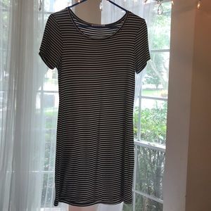 Black and white dress.